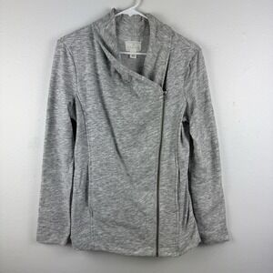 CASLON Womens Zip front‎ Sweater Fitted jacket Gray/Grey - S